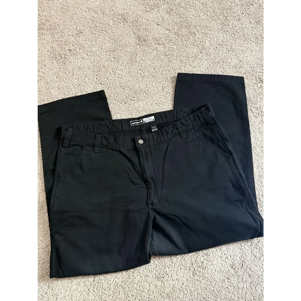 Carhartt Men’s Black Cargo Work Pants with Utility Pockets